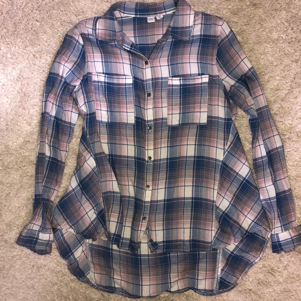 Melrose and Market Hi-lo Button-up, Size M - Picture 2 of 12
